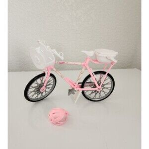 Vtg Barbie Country Ride Pink Bike Bicycle and White Basket 1996 Mattel